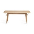 thumbnail image 6 of Kate and Laurel McCutcheon Mid-Century Rectangle Wooden Bench, 42 x 14 x 18, Natural Brown, Living Room Wood Bench for Display, Seating, and Storage Options, 6 of 8