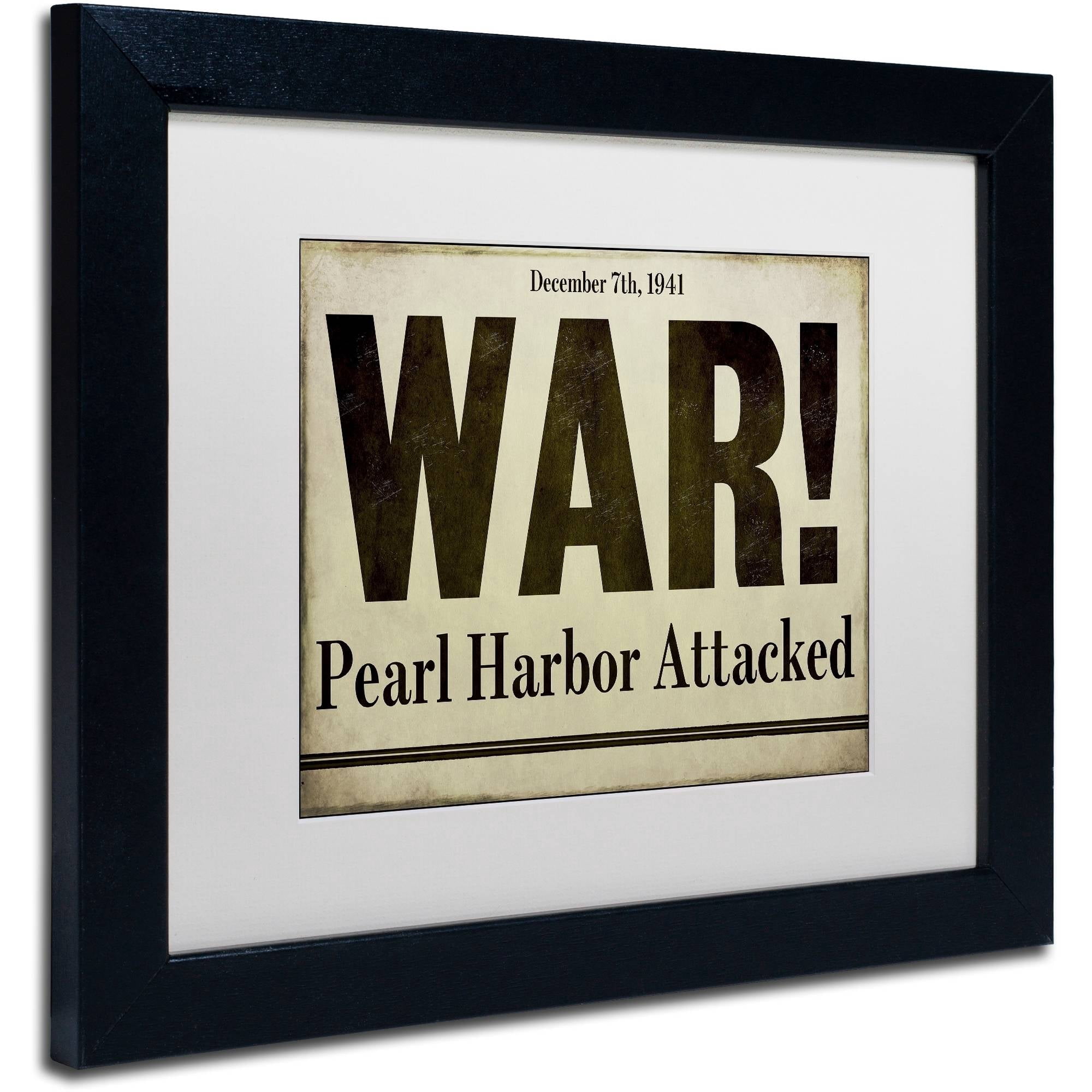 Trademark Fine Art "Pearl Harbor" Canvas Art by Color Bakery White Matte, Black Frame