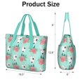 thumbnail image 3 of Tote Bag for Women - Bull Terrier Dog and Flower Florals Shoulder Bag - Large Utility Work Duffle Bag with Zipper Handbag for Travel, Work, Sprots, 3 of 5