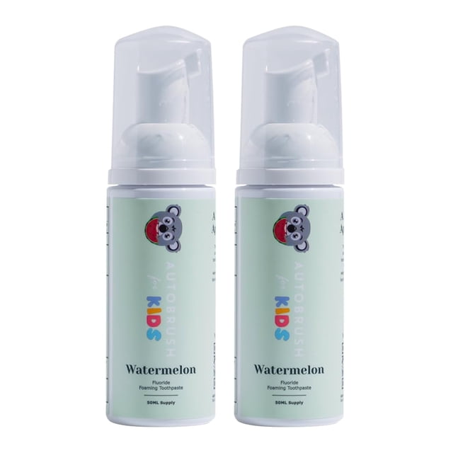 Pasta de dientes Autobrush Autobrush Fluoride Foaming Kids, paquete de 2
