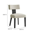 thumbnail image 3 of Pemberley Row Fabric Ivory Black Dining Chairs Armless Solid Wood 22.5" x 20.5" x 33.5" Assembly Required, 3 of 11
