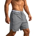 thumbnail image 6 of Men's Running Shorts Drawstring Pockets Solid Color Side Shorts Summer Shorts Loose With Pockets Straight Leg Comfortable Casual Everyday Outdoor Vacation Shorts, 6 of 6