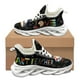 thumbnail image 1 of Zapatos de plataforma resistentes al desgaste con cordones y cómodos para hombre, con estampado de pigmentos negros, para otoño e invierno, para mujer, 1 of 6