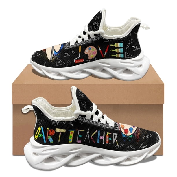 Zapatos de plataforma resistentes al desgaste con cordones y cómodos para hombre, con estampado de pigmentos negros, para otoño e invierno, para mujer