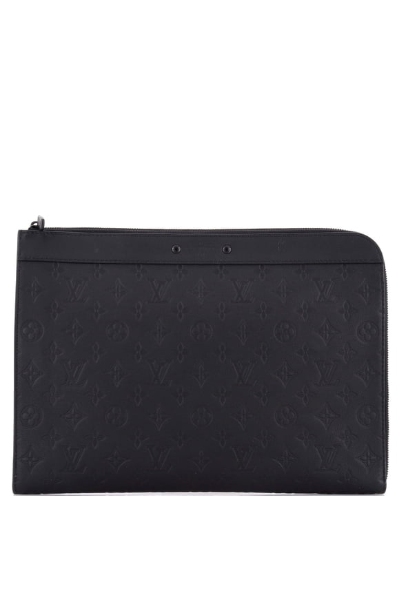 Pre-Owned Zip Around Pochette Jour Monogram Shadow Leather GM By Rebag