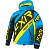 FXR Youth CX Snowmobile Jacket Wind Snow Protection Thermal Blue Black Hi-Vis - 12 210411-4010-12