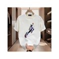 thumbnail image 1 of New summer men's patterned T-shirt, cool and trendy, 100% cotton, short sleeves, comfortable fit, perfect for street photography., 1 of 7