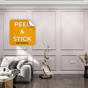 Birdece Peel and Stick Wall Molding Kit, DIY Self-Adhesive Wall Wainscoting, 3 Upper and 3 Lower Frames, Easy Installation, White