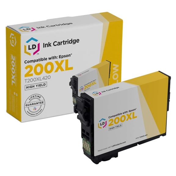 LD Products Reman Ink Compatible Replacement for Epson 200XL 200 XL T200XL HY Yellow