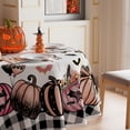 thumbnail image 2 of Pink Spooky Pumpkin Boo Halloween Tablecloth Round Washable Table Covers for Indoor Outdoor Dining Home Party Decorations Table Cloth 70x70 Inch, 2 of 5