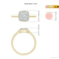 thumbnail image 4 of ANGARA Natural 0.14 Ct. Diamond Halo Ring in 14K Yellow Gold for Women (Ring Size: 3), 4 of 9