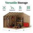thumbnail image 6 of Little Cottage Co. 10x12 Value Workshop Shed with Operable Windows and Floor, Outdoor Wood Storage Do-It-Yourself Precut Kit, 6 of 14