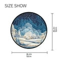 thumbnail image 5 of 36.2 Inch Round Floor Mat Winter Fairyland Scene Carpet Decor Rug for Living Room Bedroom, 5 of 6