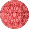 thumbnail image 1 of Ahgly Company Machine Washable Indoor Round Oriental Red Traditional Area Rugs, 3' Round, 1 of 4