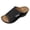 Black, variant on Orthopedic Sandals for Women Leather Wedge Walking Slides Dressy Platform Arch Support Open Toe Slip on Summer Shoes size 9 Orange