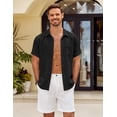 thumbnail image 4 of COOFANDY Mens Short Sleeve Dress Shirts Casual Summer Button Down Shirt with Pocket, 4 of 7