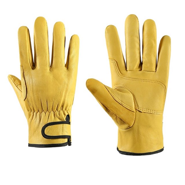 Work Gloves Leather Workers Work Welding Safety Protection Garden Sports Motorcycle Driver Wear-resistant Gloves Average code ,Fashion