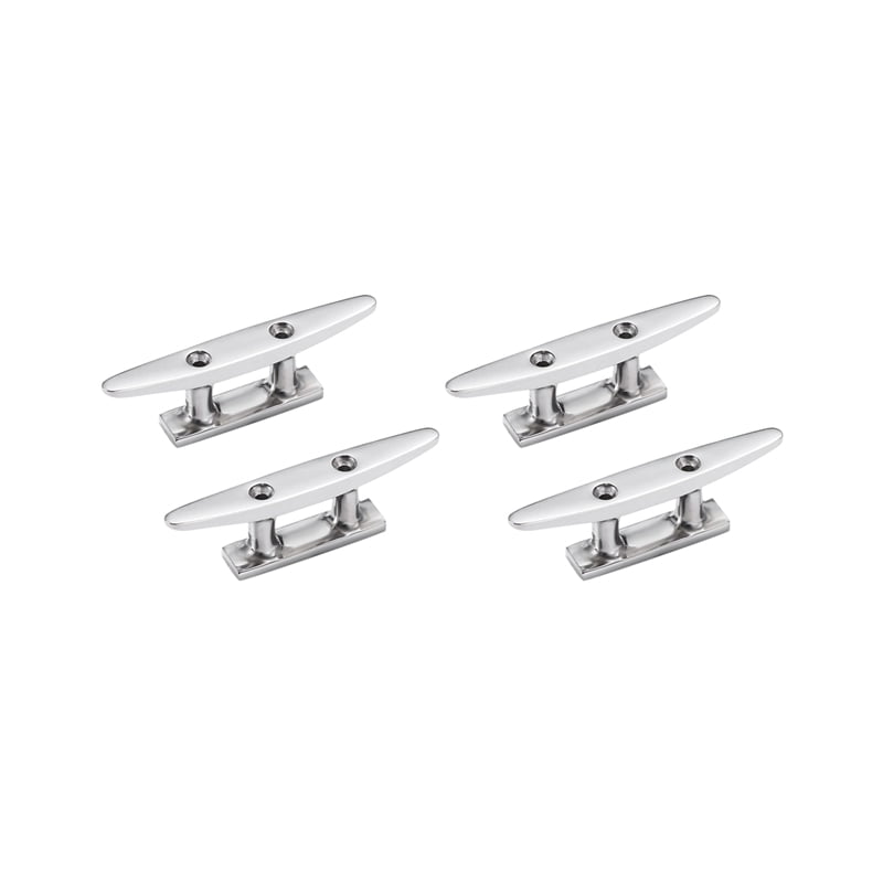 4X Boat Cleat Open Base Boat Cleat, Dock Cleat All 316 Stainless Steel