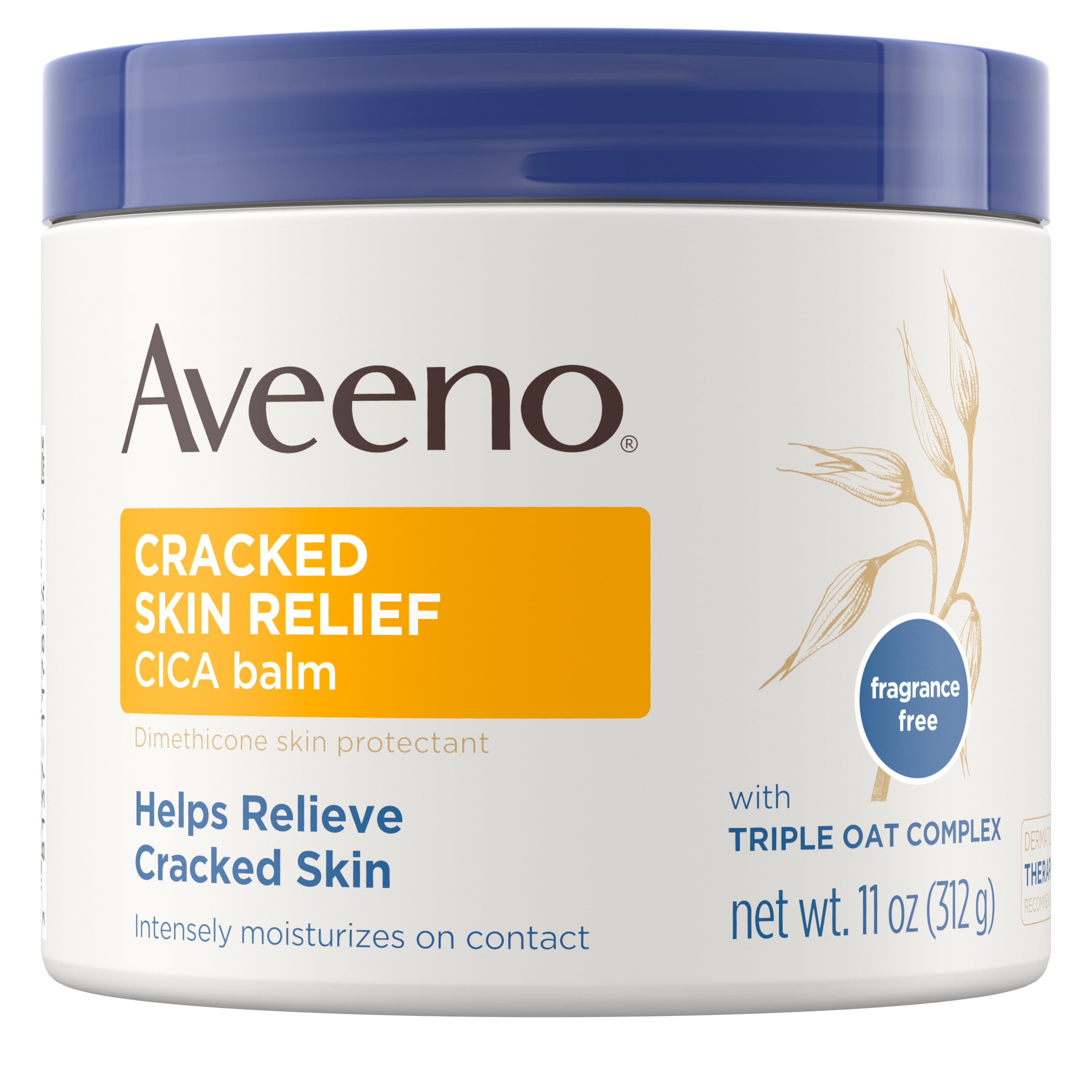 Aveeno Cracked Skin Relief Moisturizing CICA Balm with Oat, 11 oz