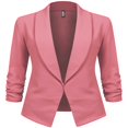 thumbnail image 1 of Made by Johnny Women‘s 3/4 Sleeve Blazer Open Front Cardigan Jacket Work Office Blazer S BLACK, 1 of 6