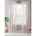 thumbnail image 5 of Sheer Curtains 84 Inches Long, Orange Branches Semi Sheer Curtains Light Filtering Window Treatment, Modern Abstract Art Forest Silhouettes Privacy Voile Drapes for Living Room Bedroom 52x84 Inch, 5 of 7