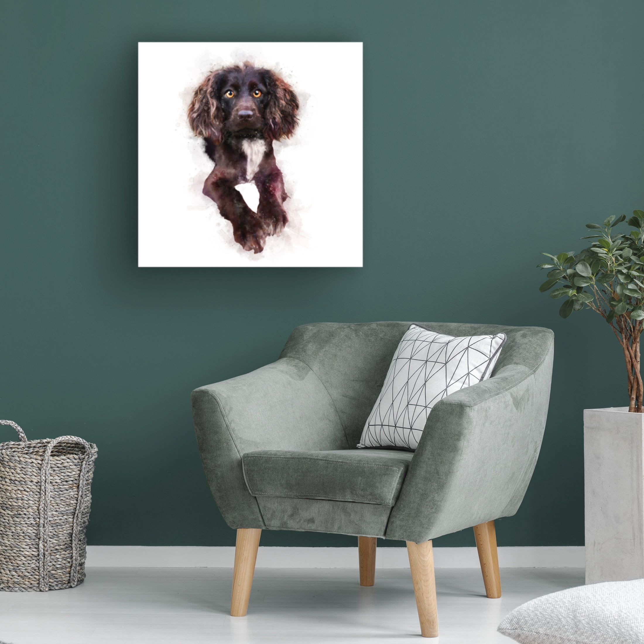 Trademark Fine Art Emel Tunaboylu Baby Puppy Canvas Wall Art