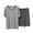 Dark Gray, variant on MuZeFu Men'S Short Sleeve Pajamas 2 Pieces Mens Striped Cotton Pajamas Set Men's Pajama Set Sleepwear Lightweight Quick Dry Short Sleeve Shirts Shorts Soft Comfy Sleep Sets