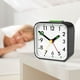 thumbnail image 2 of Reloj despertador analógico silencioso, pequeño reloj despertador de viaje que no hace tictac, reloj despertador de sobremesa silencioso con luz nocturna, función de repetición, reloj despertador a, 2 of 5