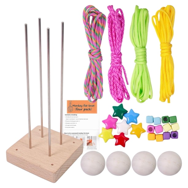 Kit para hacer pulseras de paracord, juego de manualidades de crochet, manualidades fáciles, manualidades lindas, tejido DIY 2