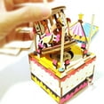 thumbnail image 4 of Wooden 3D Puzzle DIY Music Box Merry Go Round- Plays Song: You Are My Sunshine, 4 of 6