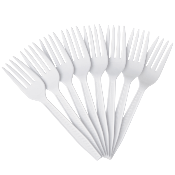 Highmark FullSized Plastic Forks, Box Of 1000