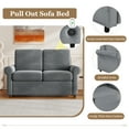 thumbnail image 5 of 57.4" Multi-Function Upholstered Convertible Sofa Bed 2 In 1 Pull Out Sofa Sleeper Bed Guest Sleeper With Twin Size Mattress Pad For Living Room Small Apartment, 5 of 9