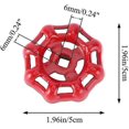 thumbnail image 1 of Cast Iron Outside Faucet Round Wheel Handle Hose Bib Handle Water Spigot Handle 6x6mm, Red, 1 of 2