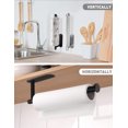 thumbnail image 5 of Koovon Paper Towel Holder Wall Mount, Self-Adhesive Under Cabinet Paper Towel Rack for Bathroom Kitchen, 13.4" Black, 5 of 6
