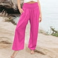 thumbnail image 2 of yillto Girl Wide Leg Pants Flowy Summer Palazzo Pants for Girls Kids Trousers Casual Beach Pant, 2 of 7