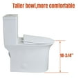 thumbnail image 3 of WinZo Blanc, Toilette Allongée Haute à Double Chasse, 3 of 6