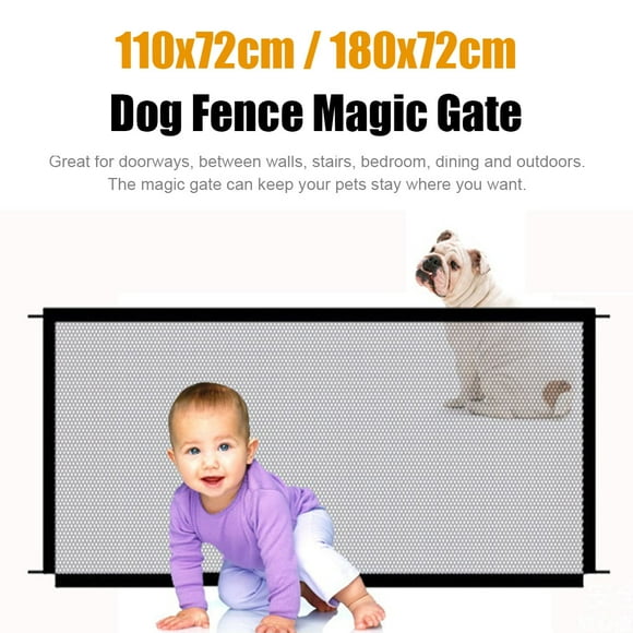 Dog Baby Safety Gate Mesh Retractable Gates Portable Guard Dog Enclosure Indoor Home Net for Baby Pet Play and Rest