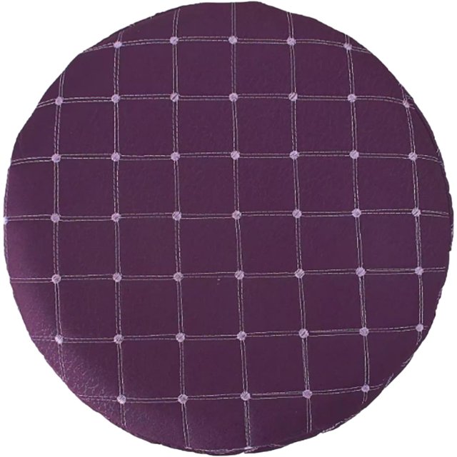 Housse de Siège de Tabouret Rond en Faux Cuir 14 Pouces Imperméable (Violet 35)