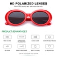 thumbnail image 5 of LVIOE Clout Goggles Sunglasses Retro Oval Sunglasses Polarized Fashion Women Sunglasses UV400 Protection, 5 of 7
