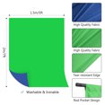 thumbnail image 4 of Riwcyla 5x7ft Green Screen Blue Screen Backdrop Double,sided Chromakey Background Photography Kit with 5x7ft T,Shaped Background Adjustable Stand 3 x Spring Clamps, 4 of 6