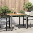 thumbnail image 1 of vidaXL Table à Manger de Jardin Gris 90x90x75 cm Rotin Synthétique, 1 of 4