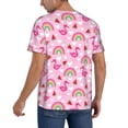 thumbnail image 2 of Easygdp Cute Flamingo Mens T-Shirts Baseball Vintage Fashionable Lightweight Casual Crew Neck Slim Fit with Long Sleeves-4X-Large, 2 of 7