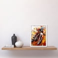 thumbnail image 2 of Motocross Race Motorcycle Sport Oil Painting Artwork Framed Wall Art Print A4, 2 of 4