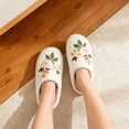 thumbnail image 6 of BERANMEY Cute Flower Print Slippers for Women Soft Plush Comfy Warm Slip-On Couple Womens Slippers Indoor Fluffy House Slippers for Womens Non-slip Fuzzy Flat Slides, 6 of 8