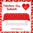 thumbnail image 2 of Valentine's Day Tablecloth, 3 Pcs Valentine's Day Party Tablecloth Set - Valentines Party Tablecloth, Happy Valentines Day Tablecloths & Valentine's Day Table Covers for Valentines Day Decorations, 2 of 7