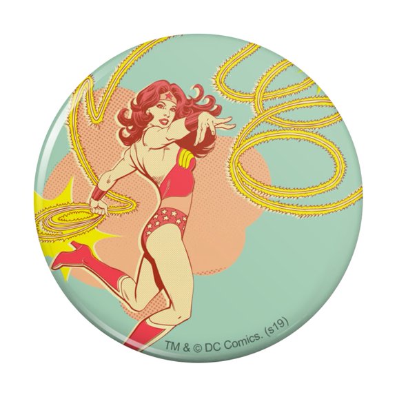 Wonder Woman Golden Lasso Pinback Button Pin