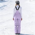thumbnail image 5 of dgysar Women's Essential Insulated Ski Bibs, Water Resistant Snow Pants for Skiing & Snowboarding Light Purple M, 5 of 6