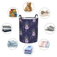 thumbnail image 6 of Daiia Lavender Flowers Round Laundry Basket with Handles Thickened Waterproof Circular hamper,Dirty Clothes Storage Basket for Bedroom,Bathroom,College Dorm-Medium, 6 of 8