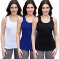 thumbnail image 2 of Different Touch Women's Ribbed Square Cut Tank Tops, 2 of 4