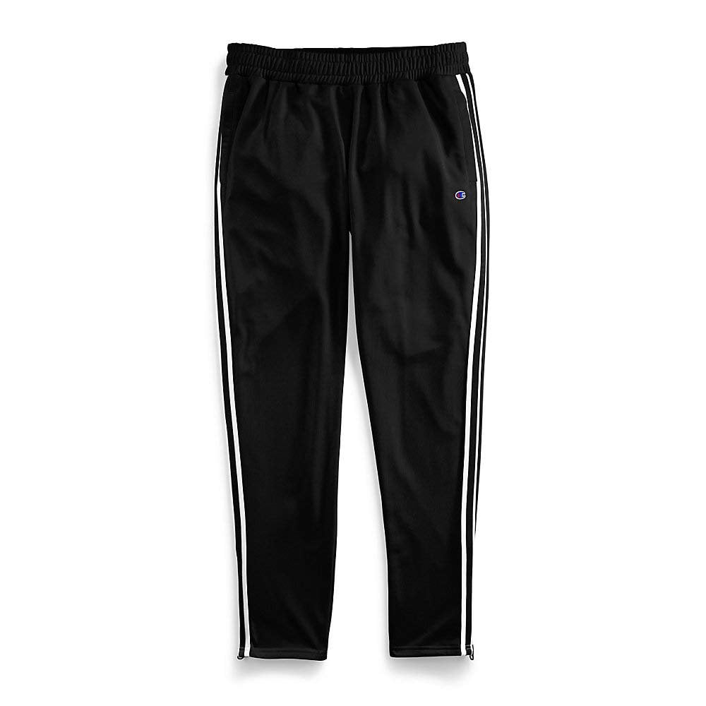 Champion Track Pants Women's Stripped Relaxed Leg Ankle Zippers Retro Drawcord 